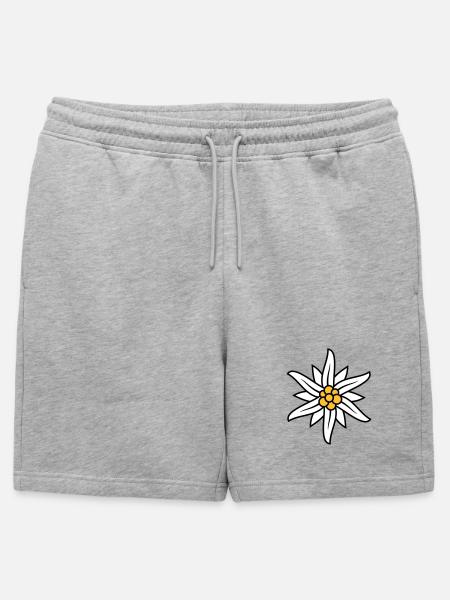 Edelweiss Bergblume logo - Mens' Premium Organic Sweatshorts - heather grey