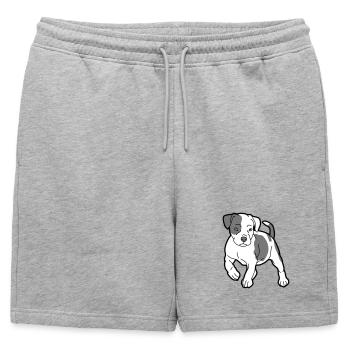 chien - Short de survêtement homme premium - gris chiné - Devant - AI Model Male 178 light (178cm)