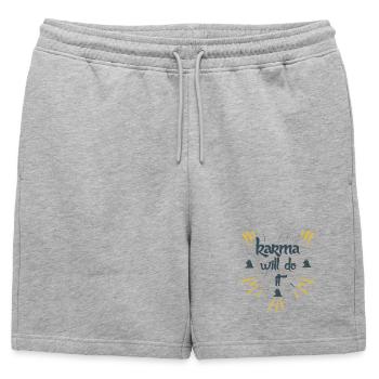 le karma le fera kontiki - Short de survêtement homme premium - gris chiné - Devant - AI Model Male 178 light (178cm)