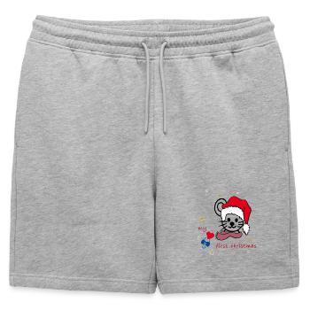 Mon premier Noël - Short de survêtement homme premium - gris chiné - Devant - AI Model Male 178 light (178cm)