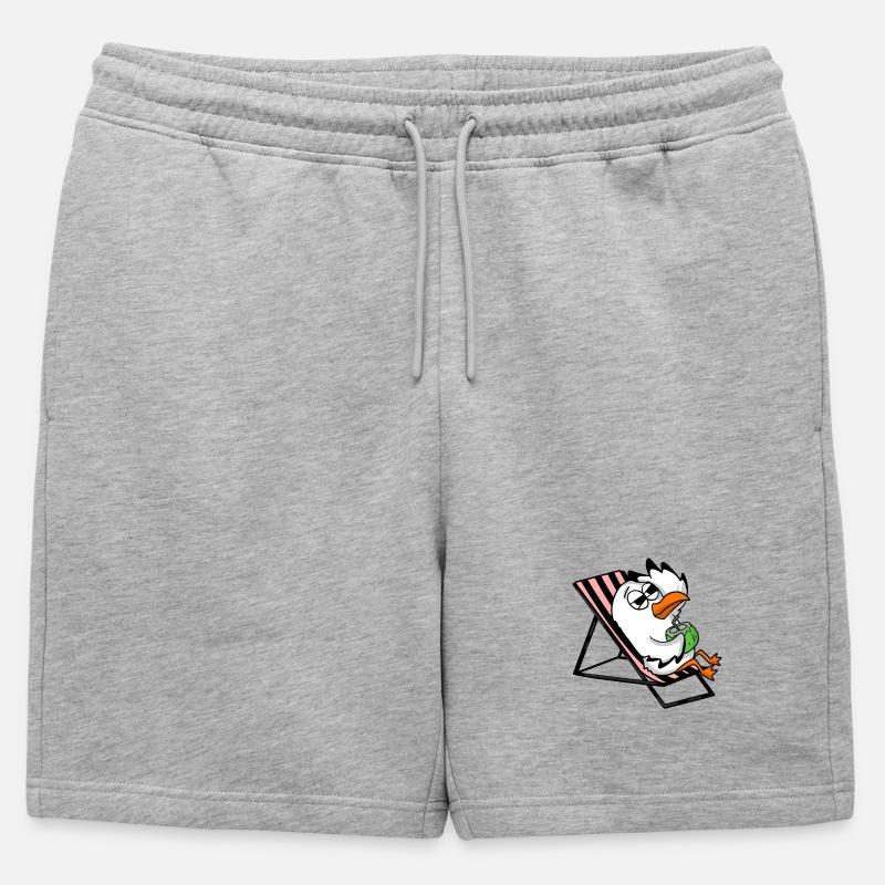 Möwe - Männer Premium Organic Sweatshorts - Grau meliert