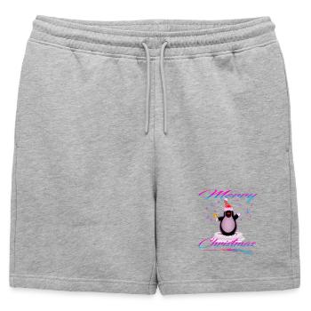 Taupe Joyeux Noël - Short de survêtement homme premium - gris chiné - Devant - AI Model Male 178 light (178cm)