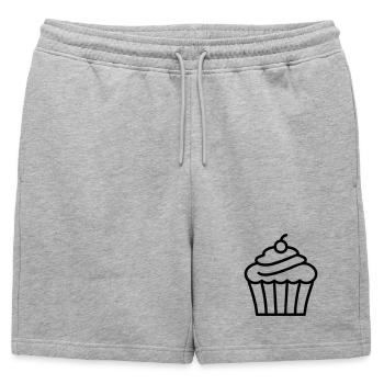 Cupcake - Short de survêtement homme premium - gris chiné - Devant - AI Model Male 178 light (178cm)