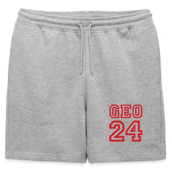 GEORGIEN, Géorgie - Short de survêtement homme premium - gris chiné - Devant - AI Model Male 178 light (178cm)