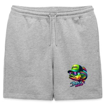 Rave de bar rayé - Short de survêtement homme premium - gris chiné - Devant - AI Model Male 178 light (178cm)