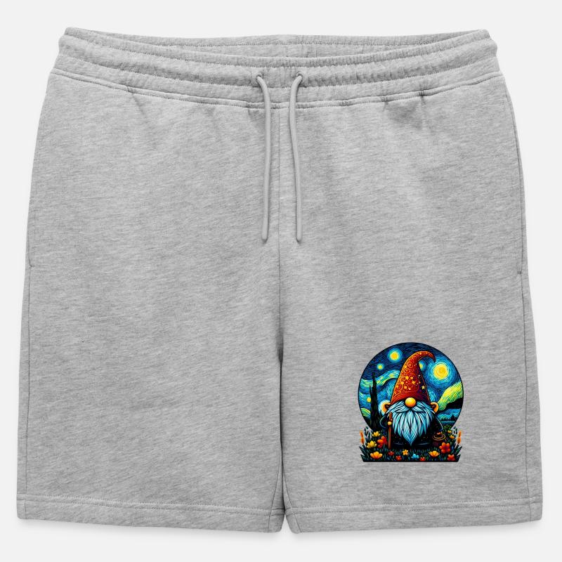 Gnom - Männer Premium Organic Sweatshorts - Grau meliert
