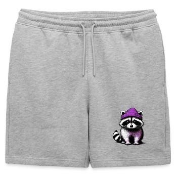 Raton laveur - Short de survêtement homme premium - gris chiné - Devant - AI Model Male 178 light (178cm)