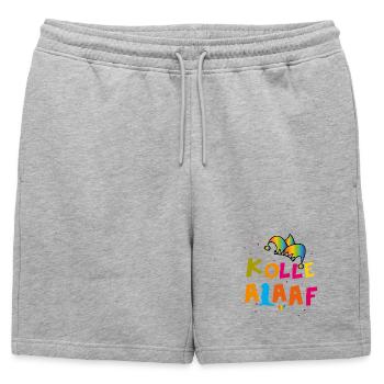 Kölle Alaaf Karneval - Männer Premium Organic Sweatshorts - Grau meliert - Vorne - AI Model Male 178 light (178cm)
