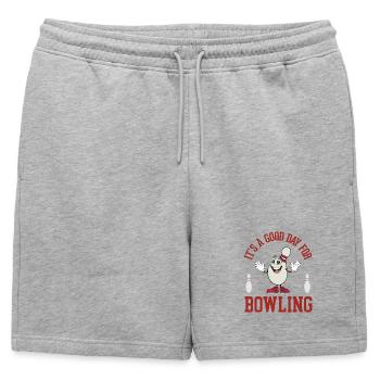 C’est une bonne journée pour le bowling - Short de survêtement homme premium - gris chiné - Devant - AI Model Male 178 light (178cm)