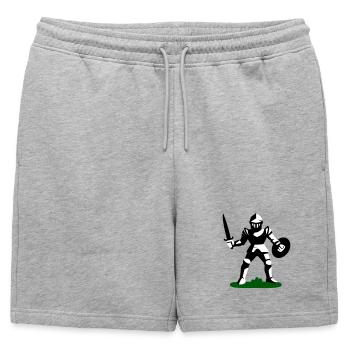 Knight Toy - Mens' Premium Organic Sweatshorts - heather grey - Front - AI Model Male 178 light (178cm)