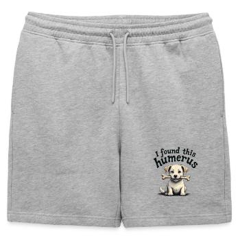 J’ai trouvé cet humérus - Short de survêtement homme premium - gris chiné - Devant - AI Model Male 178 light (178cm)