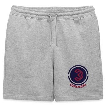 Circular emblem Gironde 33 - Mens' Premium Organic Sweatshorts - heather grey - Front - AI Model Male 178 light (178cm)