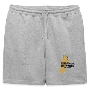 Souabe | DONAU-RIES - Short de survêtement homme premium - gris chiné - Devant - AI Model Male 178 light (178cm)