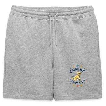Rainbow Companion Dog - Mens' Premium Organic Sweatshorts - heather grey - Front - AI Model Male 178 light (178cm)
