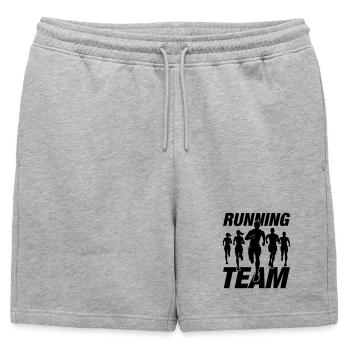 Marathon de l’équipe de course Laufen - Short de survêtement homme premium - gris chiné - Devant - AI Model Male 178 light (178cm)
