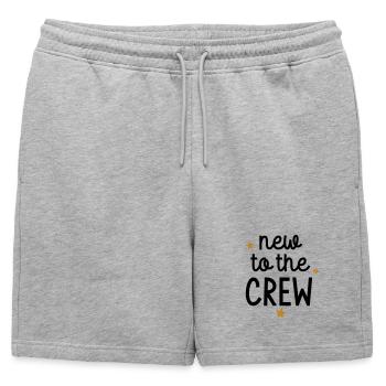 Nouveau dans le Crew Baby 2026 Cadeau Nouveau Membre - Short de survêtement homme premium - gris chiné - Devant - AI Model Male 178 light (178cm)