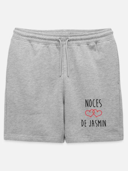 Wedding Anniversary - Jasmine Wedding (66 years) - Mens' Premium Organic Sweatshorts - heather grey