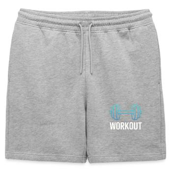 Haltères Neon Workout - Short de survêtement homme premium - gris chiné - Devant - AI Model Male 178 light (178cm)