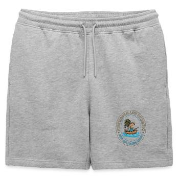 Emblème de l’expert en pêche en haute mer - Short de survêtement homme premium - gris chiné - Devant - AI Model Male 178 light (178cm)