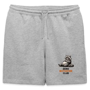 Zero Motivation Raccoon Club - Mens' Premium Organic Sweatshorts - heather grey - Front - AI Model Male 178 light (178cm)
