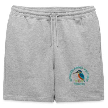 Copie_de_Sans_titre_copie - Short de survêtement homme premium - gris chiné - Devant - AI Model Male 178 light (178cm)