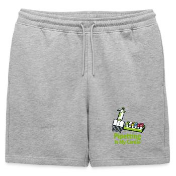 Le pipet est mon cardio - Short de survêtement homme premium - gris chiné - Devant - AI Model Male 178 light (178cm)