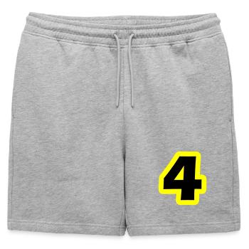 4 Symbole numérique - Short de survêtement homme premium - gris chiné - Devant - AI Model Male 178 light (178cm)