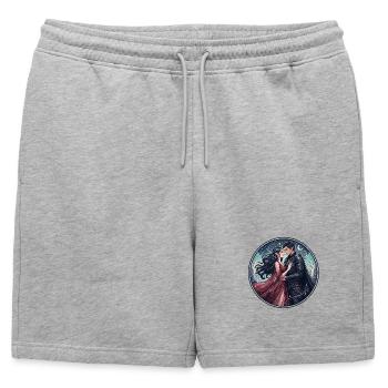 L’amour du chevalier sous les étoiles - Short de survêtement homme premium - gris chiné - Devant - AI Model Male 178 light (178cm)
