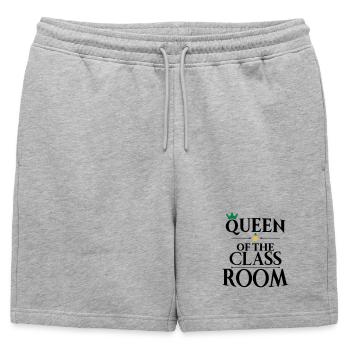 école - Short de survêtement homme premium - gris chiné - Devant - AI Model Male 178 light (178cm)