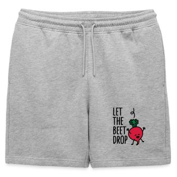 Let the beet drop - Short de survêtement homme premium - gris chiné - Devant - AI Model Male 178 light (178cm)