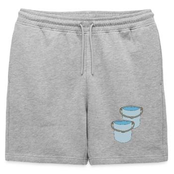 Conception créative du seau pour les activités de plein air - Short de survêtement homme premium - gris chiné - Devant - AI Model Male 178 light (178cm)