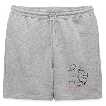 Tu es le meilleur - Short de survêtement homme premium - gris chiné - Devant - AI Model Male 178 light (178cm)