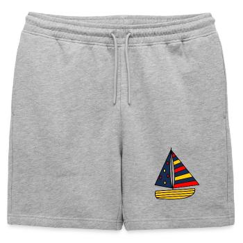 HOLIDAY. HAPPY HOLIDAYS. MISTRESS. MASTER. TEACHER - Mens' Premium Organic Sweatshorts - heather grey - Front - AI Model Male 178 light (178cm)