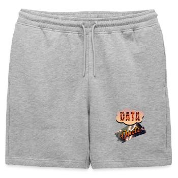 Data Dude - Mens' Premium Organic Sweatshorts - heather grey - Front - AI Model Male 178 light (178cm)