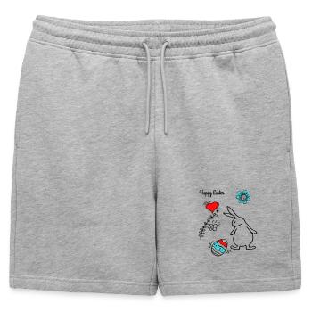 Joyeuses Pâques - Short de survêtement homme premium - gris chiné - Devant - AI Model Male 178 light (178cm)