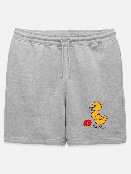 Easter chicks Happy Easter - Mens' Premium Organic Sweatshorts - heather grey