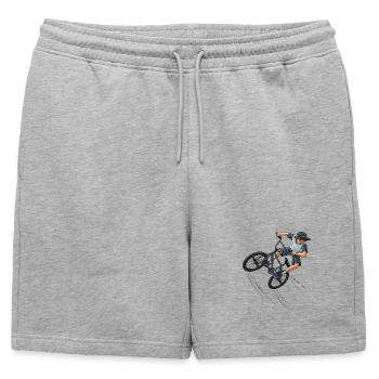 Freestyle BMX Street Art Trick Rider Street - Short de survêtement homme premium - gris chiné - Devant - AI Model Male 178 light (178cm)