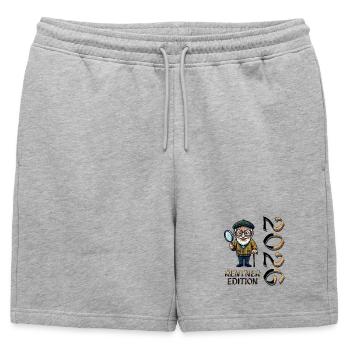 Édition Détective Retraité - Short de survêtement homme premium - gris chiné - Devant - AI Model Male 178 light (178cm)