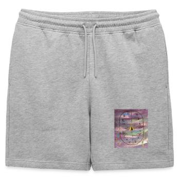 Tambour de cérémonie - Short de survêtement homme premium - gris chiné - Devant - AI Model Male 178 light (178cm)