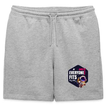 Tout le monde ne va pas Reste Chill - Short de survêtement homme premium - gris chiné - Devant - AI Model Male 178 light (178cm)