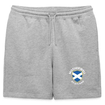 Bouclier écossais Saltire - Short de survêtement homme premium - gris chiné - Devant - AI Model Male 178 light (178cm)