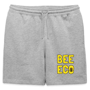 Bee Eco Bee Yellow Pollen - Mens' Premium Organic Sweatshorts - heather grey - Front - AI Model Male 178 light (178cm)
