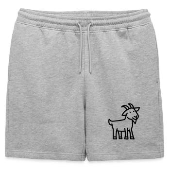 chèvre - Short de survêtement homme premium - gris chiné - Devant - AI Model Male 178 light (178cm)