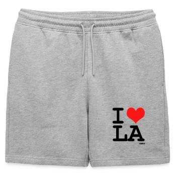 I love LA los angeles - couleurs personnalisables - Short de survêtement homme premium - gris chiné - Devant - AI Model Male 178 light (178cm)