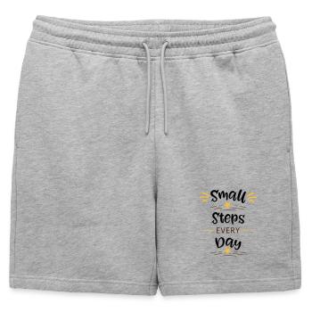 Chaque instant brille Emblème de l’Étoile - Short de survêtement homme premium - gris chiné - Devant - AI Model Male 178 light (178cm)
