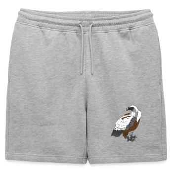 Impressive vulture in nature style - Mens' Premium Organic Sweatshorts - heather grey - Front - AI Model Male 178 light (178cm)