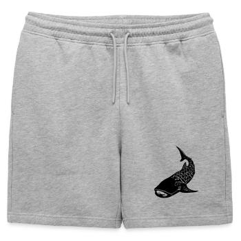 Requin-baleine 2 - Short de survêtement homme premium - gris chiné - Devant - AI Model Male 178 light (178cm)