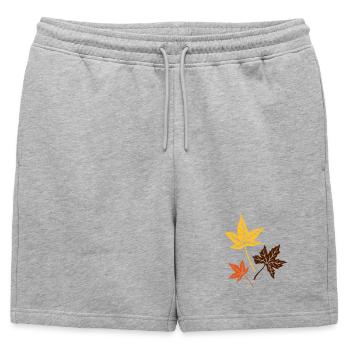 Les feuilles d'automne. Érable, été indien. Canada - Short de survêtement homme premium - gris chiné - Devant - AI Model Male 178 light (178cm)