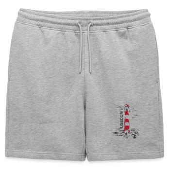 Phare Lac Usedom Vacances mer Rouge Blanche Mer Baltique - Short de survêtement homme premium - gris chiné - Devant - AI Model Male 178 light (178cm)