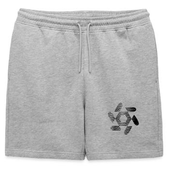 DESIGN. ART. GEEK. VINTAGE. GRAPHIQUE. MANGA. ASIE - Short de survêtement homme premium - gris chiné - Devant - AI Model Male 178 light (178cm)